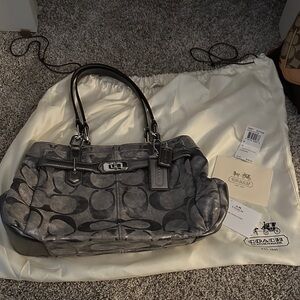Coach Gunmetal Signature bag